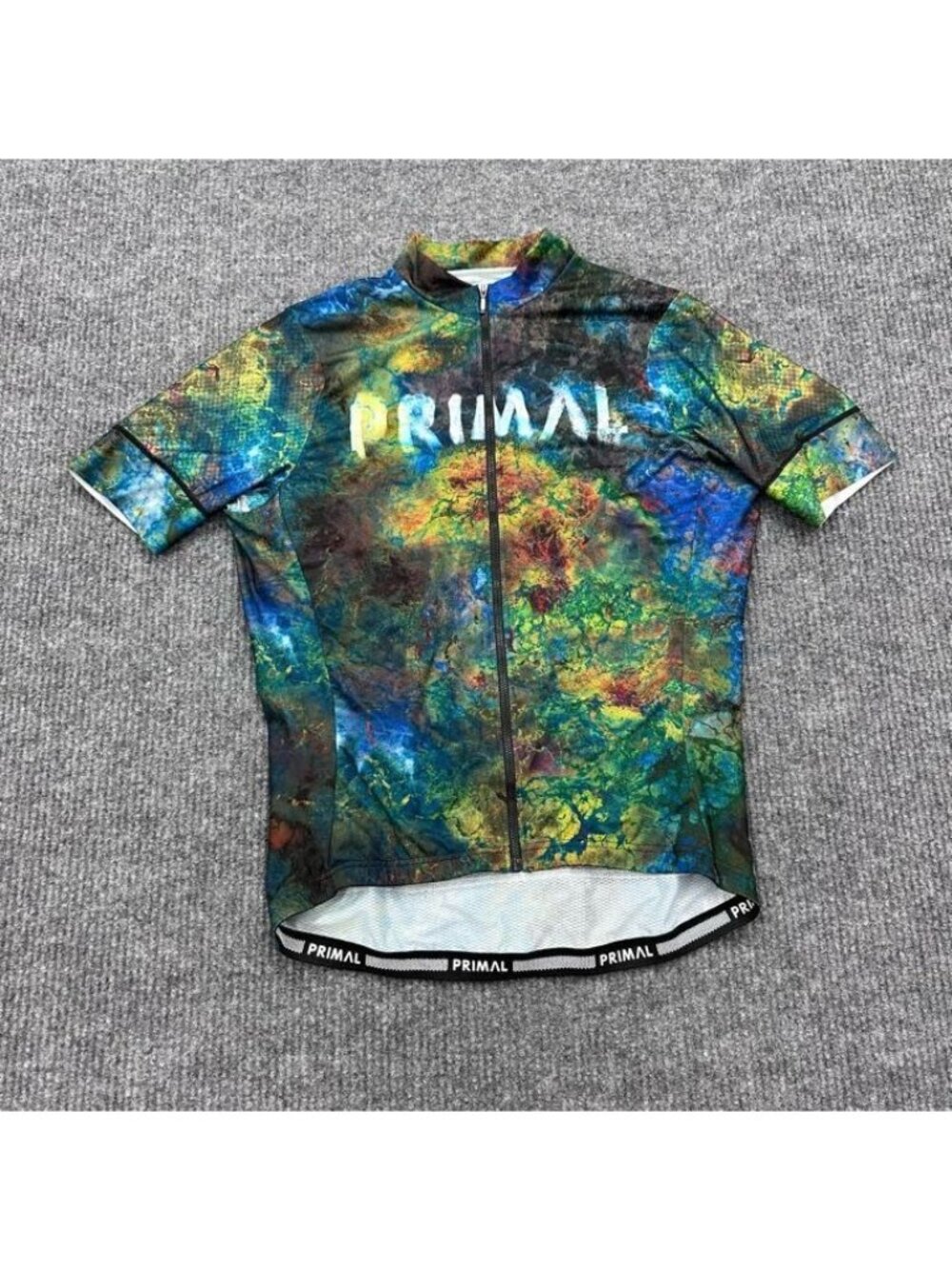 Primal Wear Mix Of Madness Helix 2.0 Cycling SS Bike Jersey Full Zip Mens sz XL